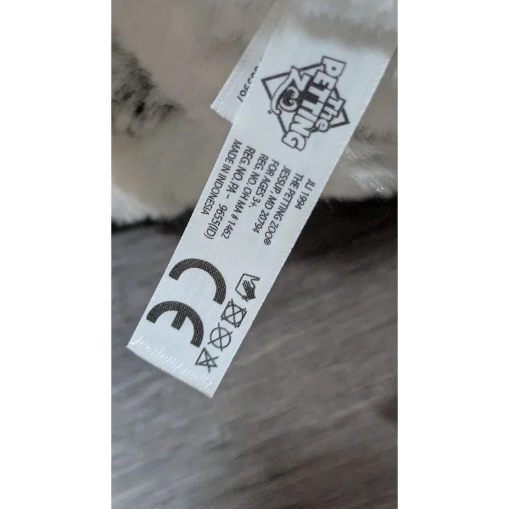 The Petting zoo Eco-Friendly Spotted Goat‎ Plush Stuffed Animal White Grey  12